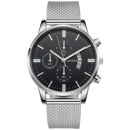 Mens Watch Fake Three-Subdial Six Hands Calendar Casual Fashionable Business Quartz - ARCHSHOPE