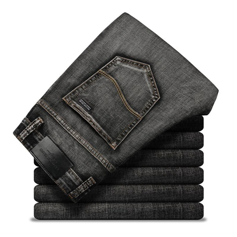 Neue Herren Jeans Slim Straight Black Pants für Männer