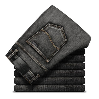 Neue Herren Jeans Slim Straight Black Pants für Männer