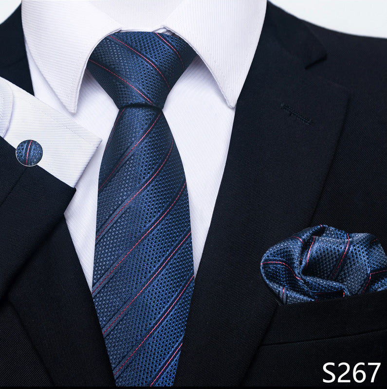 Men's Creative All-match Business Formal Wear Tie Scarf Cuff Buckle Set - ARCHSHOPE