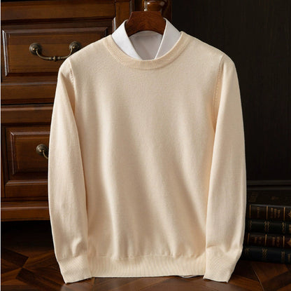 Rundhalspullover Lockerer Oversize-Strickpullover