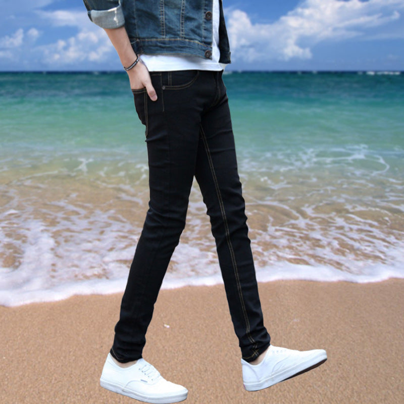 Jeans fins pour hommes, amples, skinny, décontractés