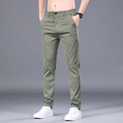 Herren Tencel Straight Hose Slim Fit Skinny Pants