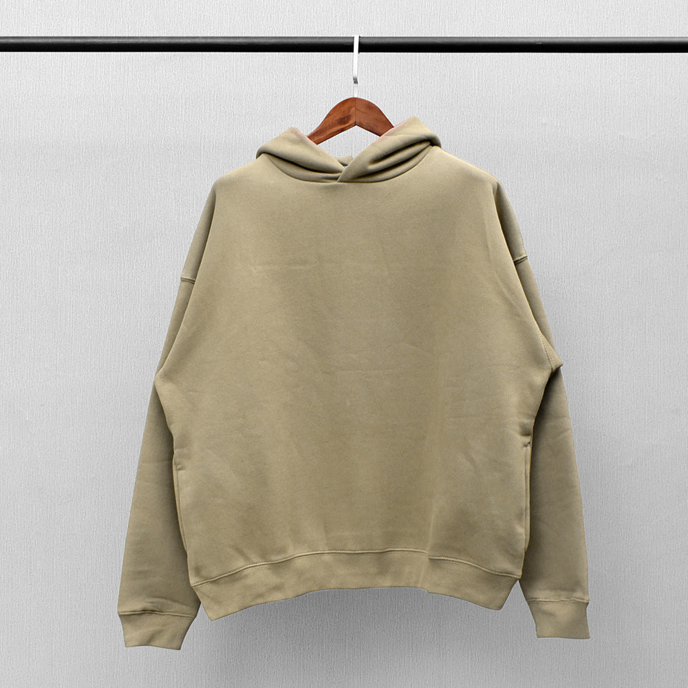 Klassischer einfarbiger High Street Plus Fleece-Kapuzenpullover für Herren