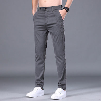 Herren Tencel Straight Hose Slim Fit Skinny Pants