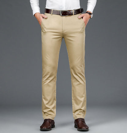 Stretch Ice Silk Straight Slacks Man