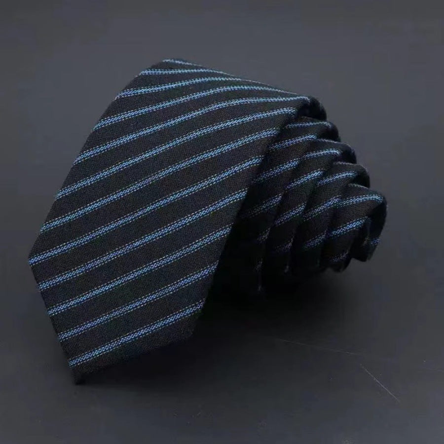 Thickened Sanded Fabric Hand Hit Men's Business Fashion Striped Solid Color Tie Cotton Formal Wear - ARCHSHOPE