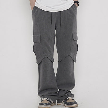 Street Embroidered Flared Loose Herren Freizeithose