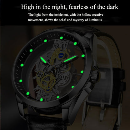 Men Watch Skeleton Automatic Quartz Watch Gold Skeleton Vintage Man Watch Mens Watches Top Brand Luxury - ARCHSHOPE