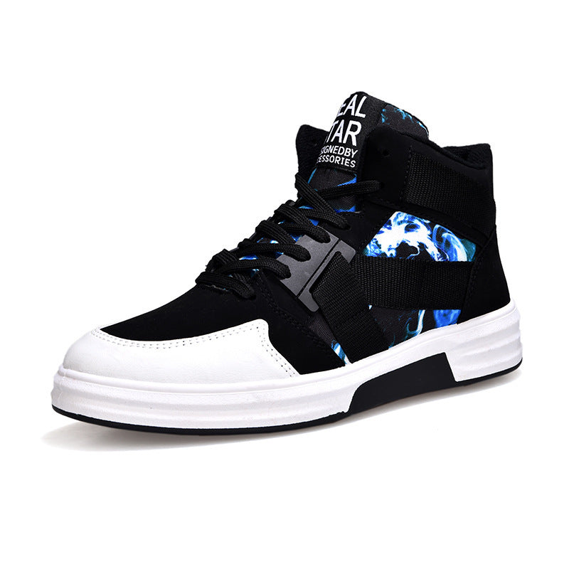 Camouflage High-Top-Schnürschuh