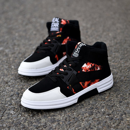 Camouflage High-Top-Schnürschuh