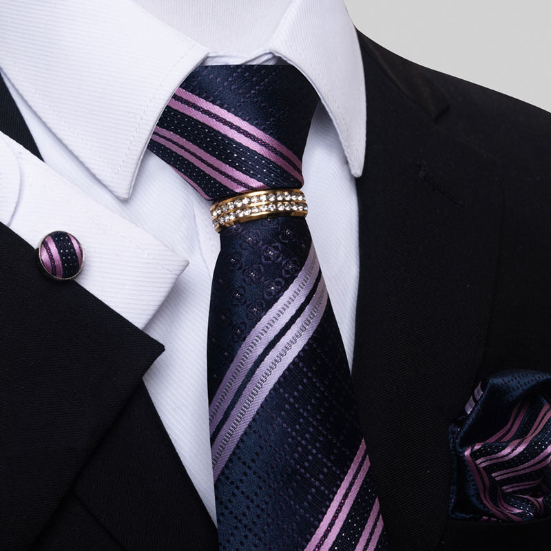 Multi Colored Striped Floral Mens Tie - ARCHSHOPE
