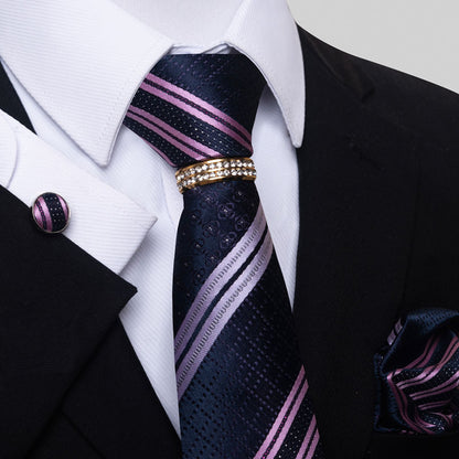Multi Colored Striped Floral Mens Tie - ARCHSHOPE