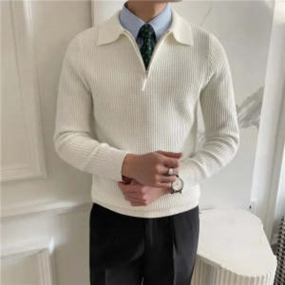 Manteau pull à manches longues de couleur unie