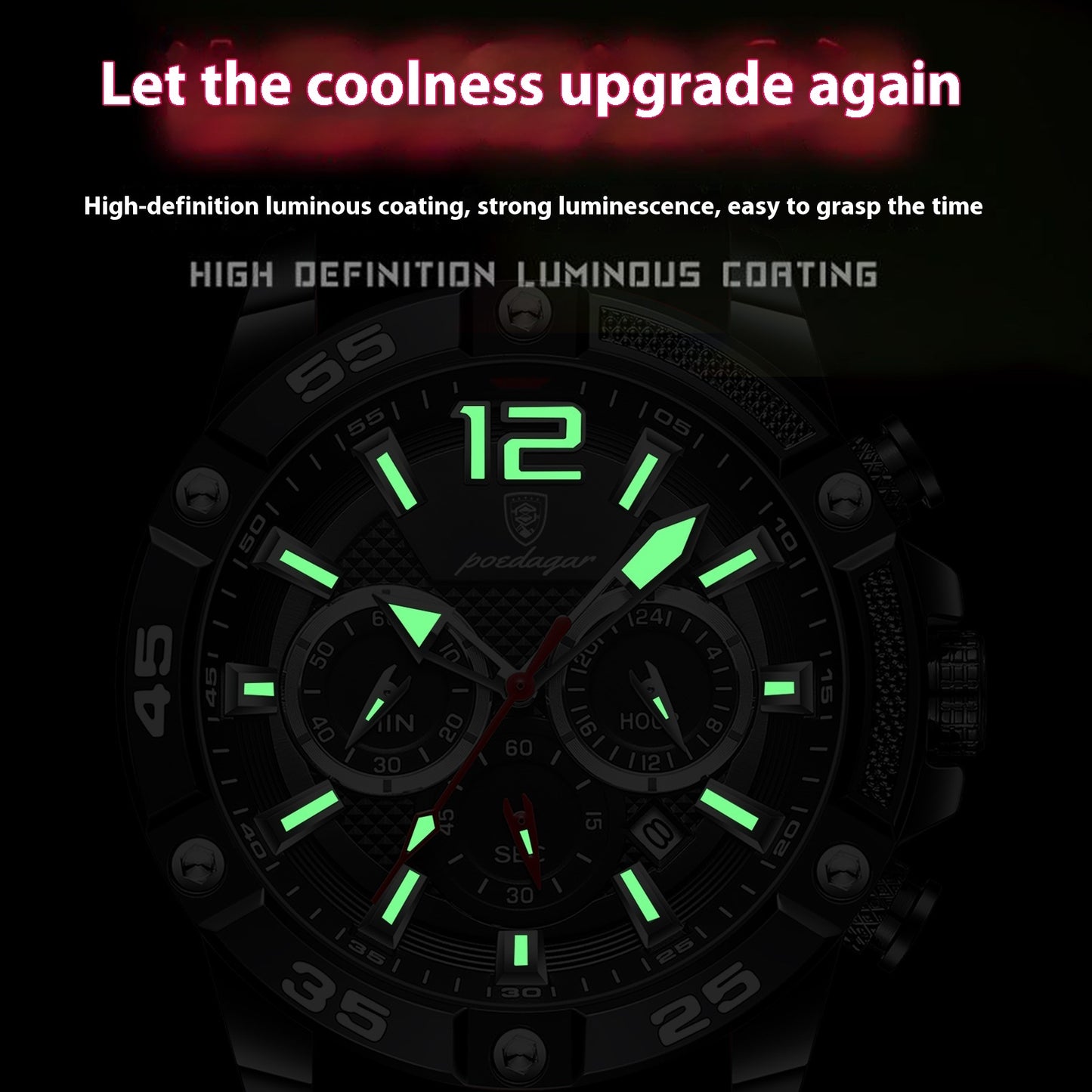 Multifunctional Men's Watch Silicone Band Quartz Wrist Watch - ARCHSHOPE