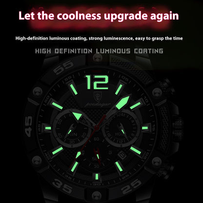 Multifunctional Men's Watch Silicone Band Quartz Wrist Watch - ARCHSHOPE