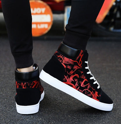 Frühling hohe Schuhe koreanische Ausgabe Herrenschuhe 
