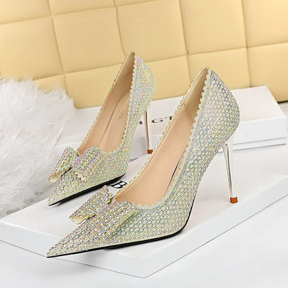 Sweet Women''s Princess Wedding Shoes Thin High Heels Shallow Mouth - ARCHSHOPE