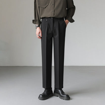 Spring And Summer Loose Straight Casual Suit Pants