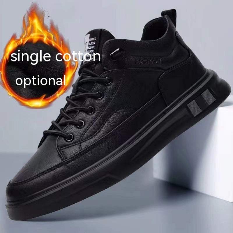 Chaussures de sport polyvalentes pour hommes, doublées de polaire, épaisses, baskets décontractées tout-aller