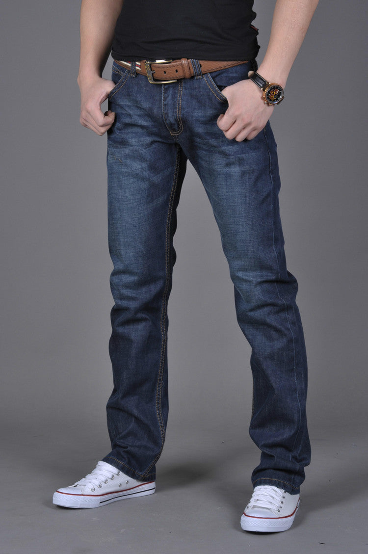 Explosive Herbst Winter Neue Gerade Slim Herren Jeans