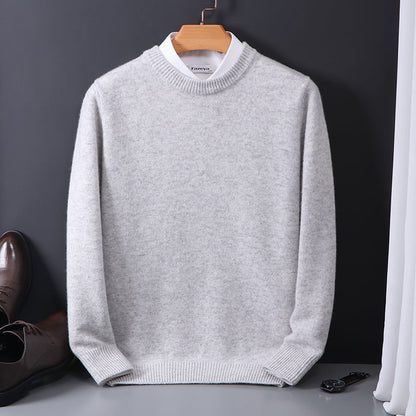 Rundhalspullover Lockerer Oversize-Strickpullover