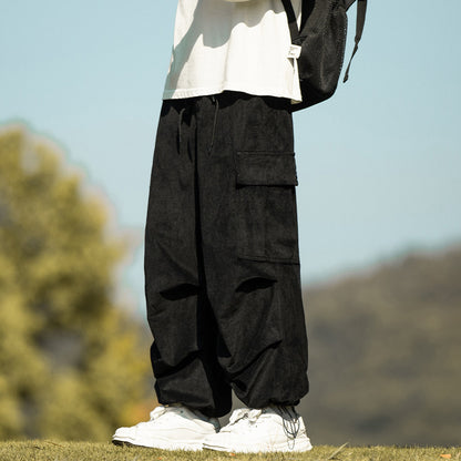 Herbst und Winter Gerade Casual Wide-Leg Cord Overalls Männer