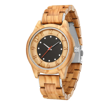 One Piece Wooden Fashionable Quartz Watch - ARCHSHOPE