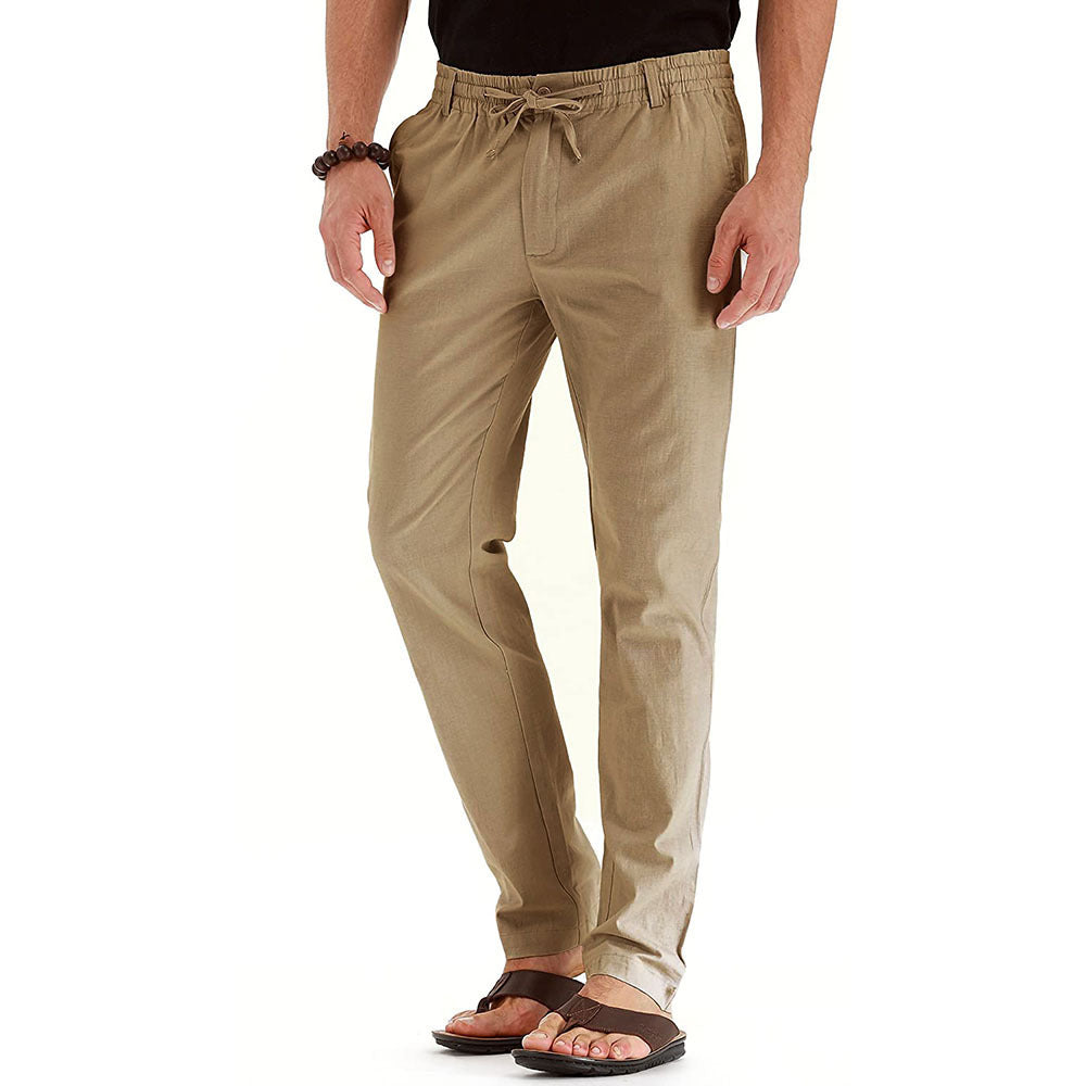 Business Casual Herrenhosen Europa und die Vereinigten Staaten Lose große Größe elastische Taille mit einfarbigen Jogginghosen Männer