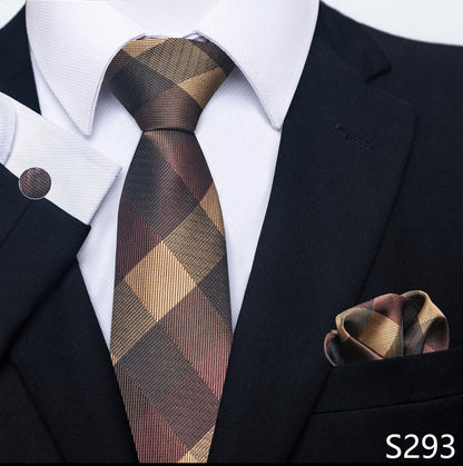 Men's Creative All-match Business Formal Wear Tie Scarf Cuff Buckle Set - ARCHSHOPE