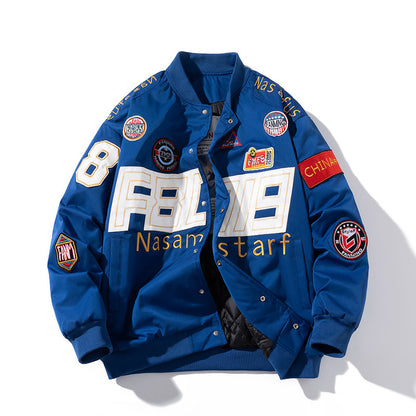 Autumn Winter Couple American Motorcycle Baseball Uniform