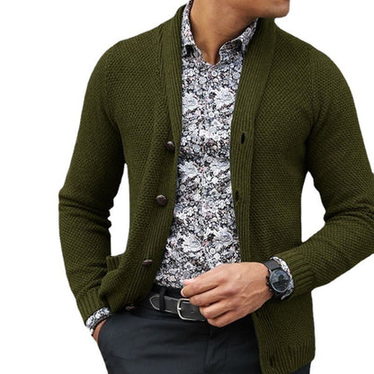 Herren Strickjacke Einreihiges Pulloveroberteil
