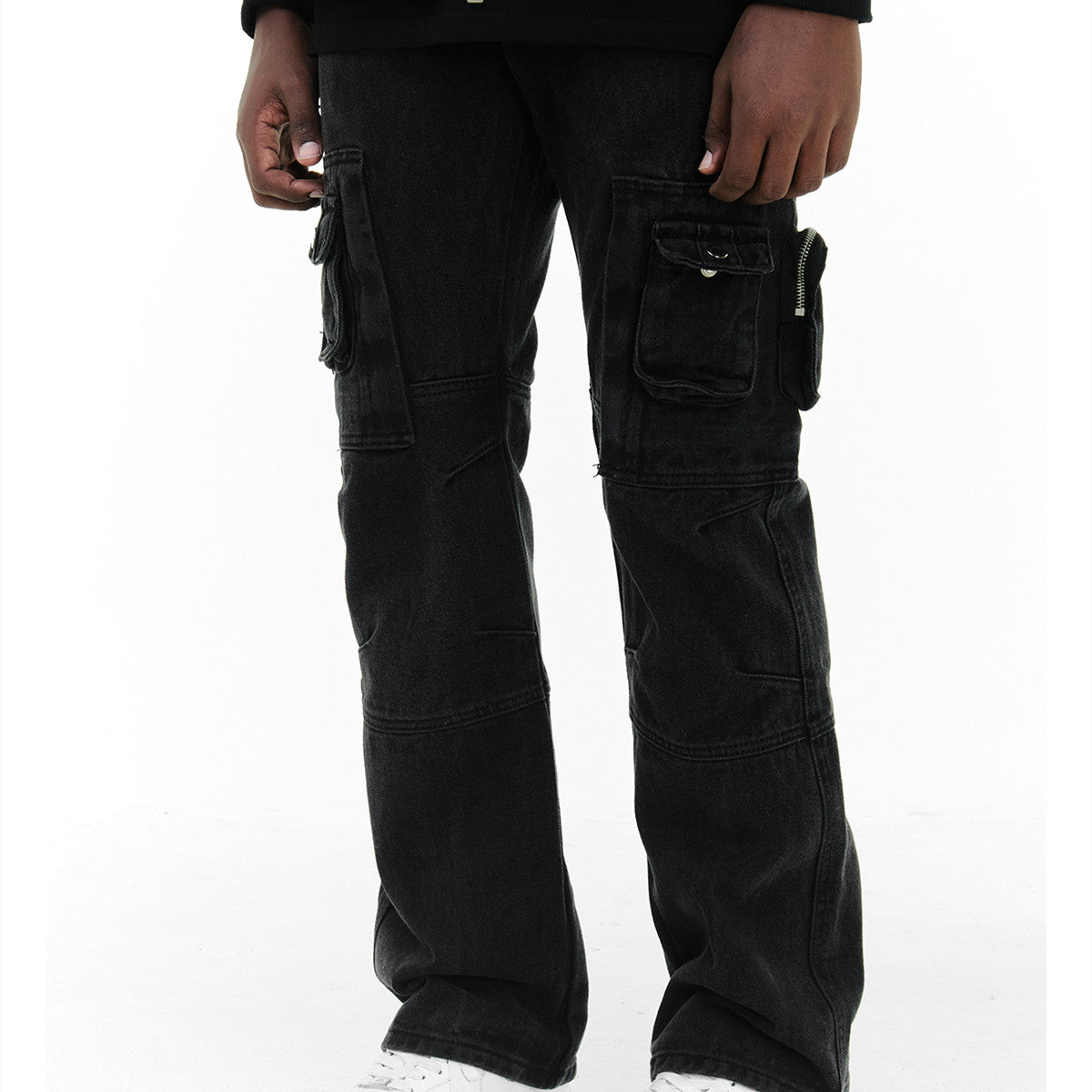 Pantalon large à jambe droite, nouvelle collection automne, vêtements de travail fonctionnels et décontractés à poches multiples