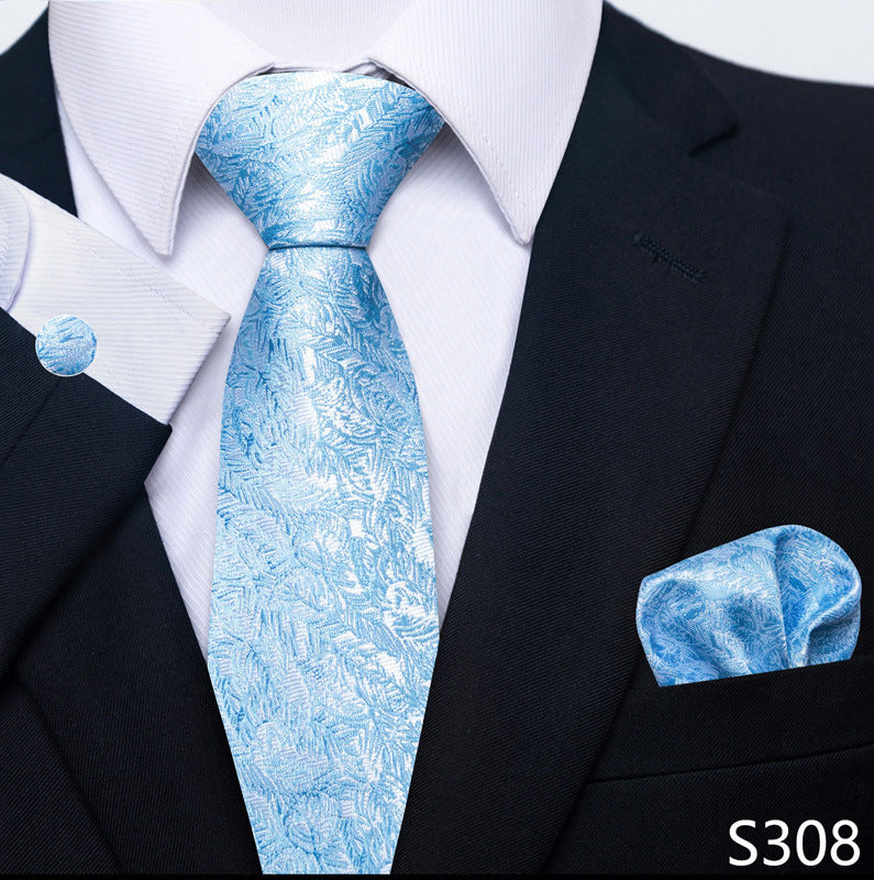 Men's Creative All-match Business Formal Wear Tie Scarf Cuff Buckle Set - ARCHSHOPE