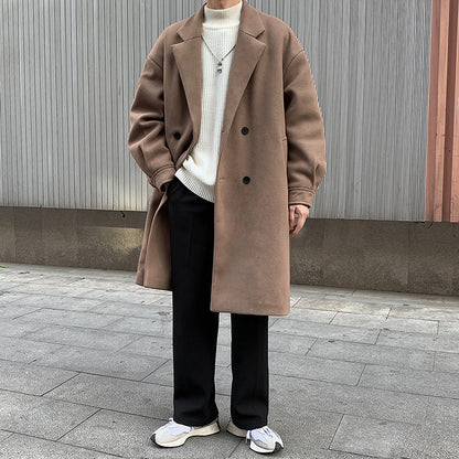 Manteau long, ample et épais