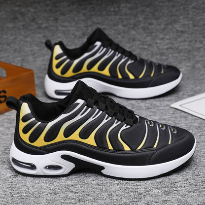 Farbblockierte Sneakers für Herren, personalisierte modische Schnürschuhe mit Luftkissen, Sportschuhe, lässige Laufschuhe für draußen