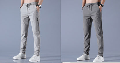 Ice Silk Pants Herren Sommer Dünne Freizeithose Lose Gerade Atmungsaktiv