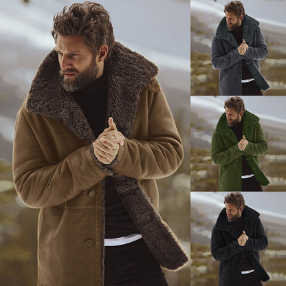 Warm mid-length men's coat - ARCHSHOPE