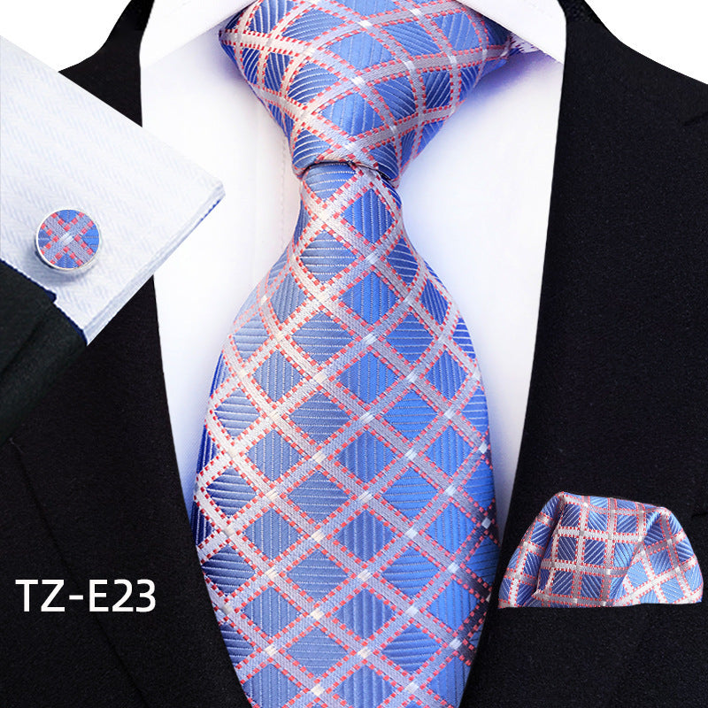 Paisley Tie Square Scarf Pocket Square Cufflinks Three-piece Set - ARCHSHOPE