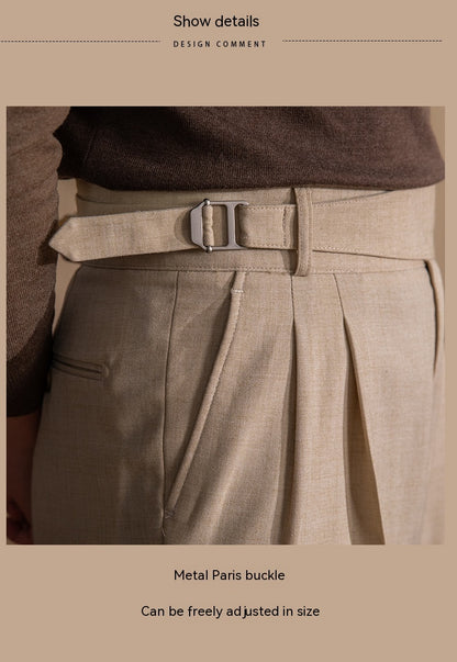 High-waisted All-in-one Dress Pants Retro Trend