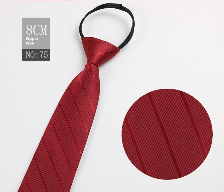 Black Men's Tie Striped Blue Business Tie Lazy Zip Tie In Stock Wholesale Pull Peels - ARCHSHOPE