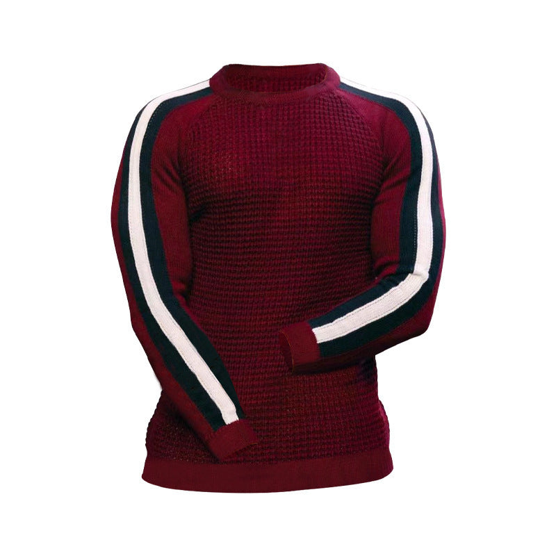 Pull de sport décontracté à bas slim contrasté pour homme
