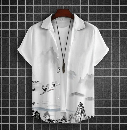 T-shirt décontracté à manches courtes et impression numérique 3D grande taille