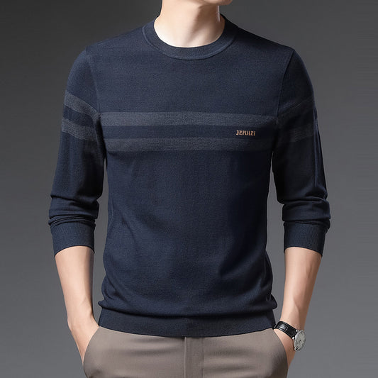 Pull tendance à col rond pour homme