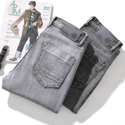 Gerade elastische Trend vielseitige Retro-Nostalgie-Jeans für Männer
