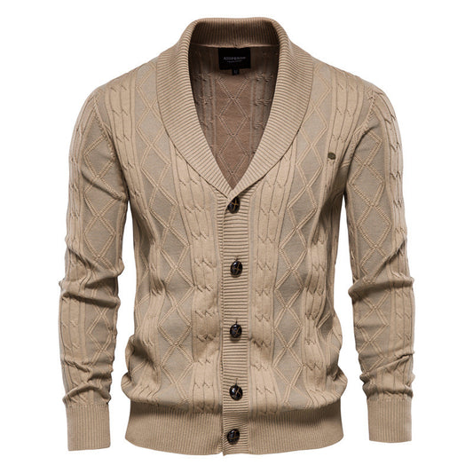 Men's Cardigan Sweater Padded Sweater Trend - ARCHSHOPE