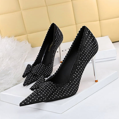 Sweet Women''s Princess Wedding Shoes Thin High Heels Shallow Mouth - ARCHSHOPE