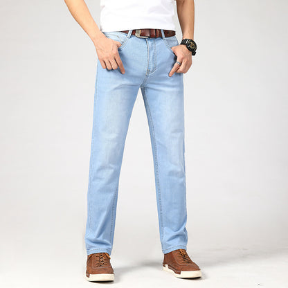 Jeans d'été pour hommes Pantalons droits pour hommes