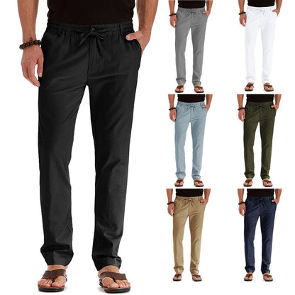 Business Casual Herrenhosen Europa und die Vereinigten Staaten Lose große Größe elastische Taille mit einfarbigen Jogginghosen Männer