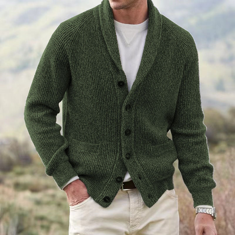 Men's Lapel Multi-button Thickening Cardigan Coat - ARCHSHOPE